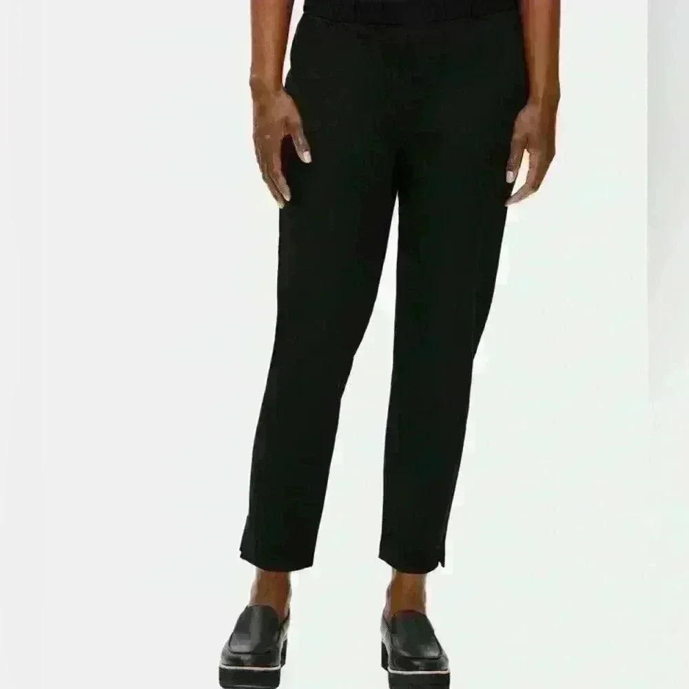 - Eileen fisher petite Organic Cotton Twill Slim Ankle Pant Sz 10 Petite - Picture 2 of 9